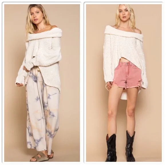 Cowl Neck Sweater Cream Neutral - Picture 8 of 11